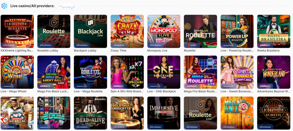 ice casino, live casino, games